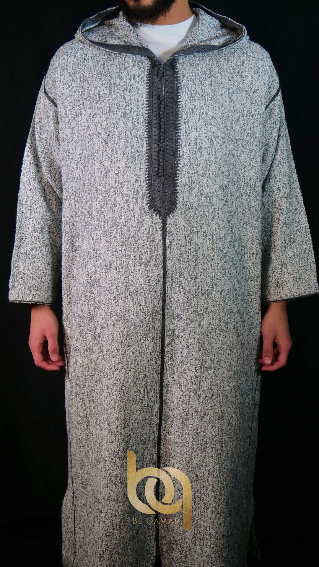 Djellaba Malaki - Ouazzania Blanc & gris