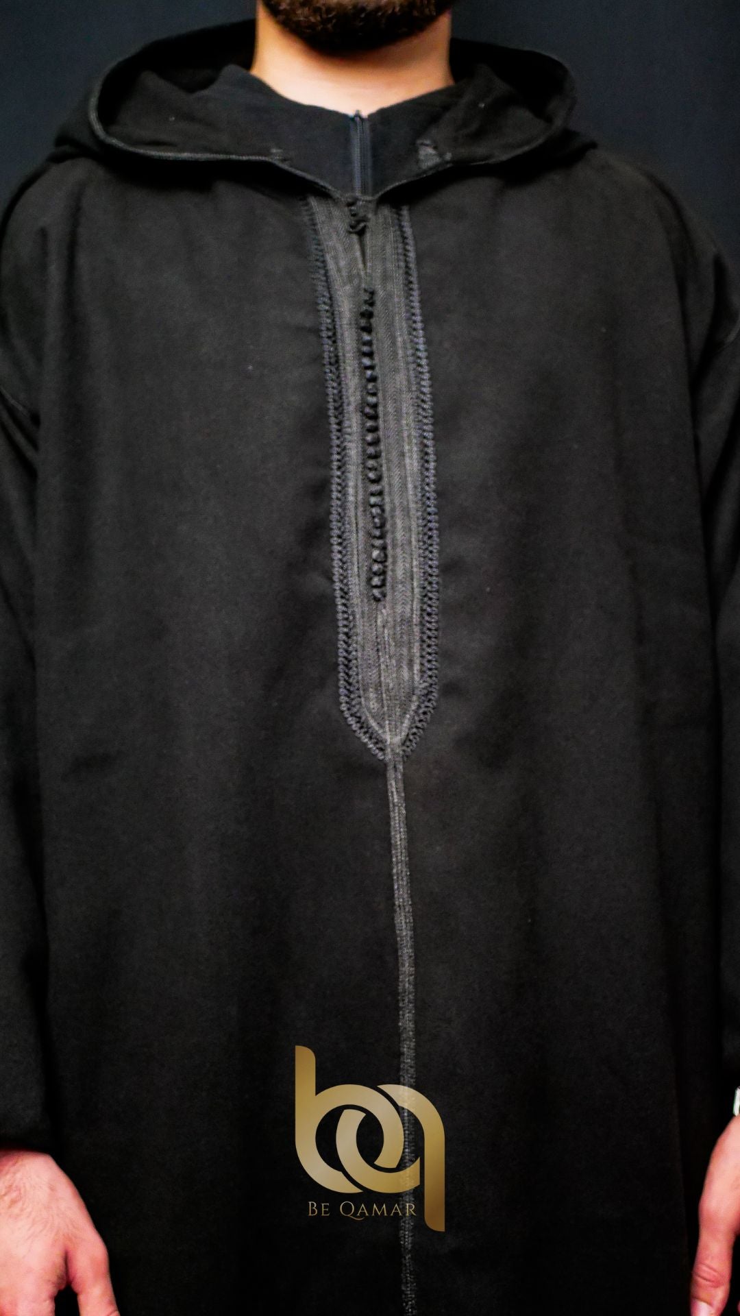 Djellaba Layali - Noir Corbeau