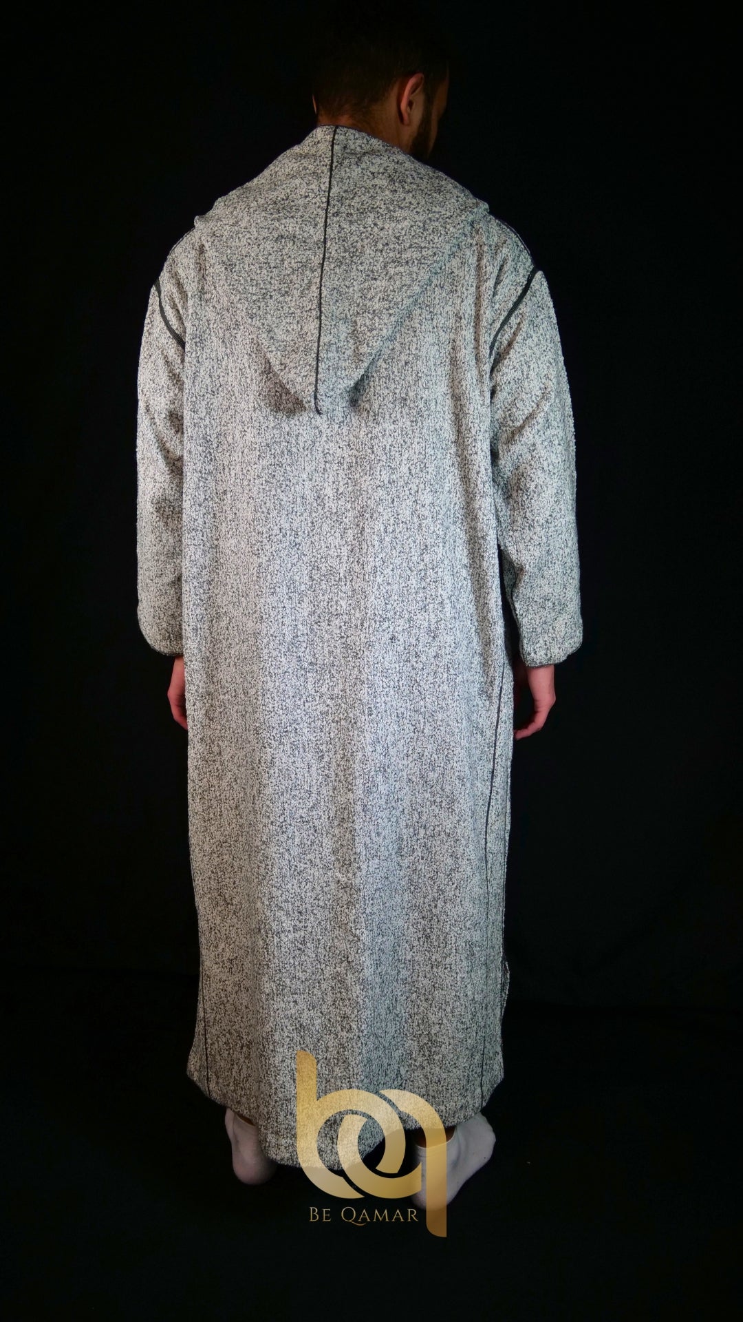 Djellaba Malaki - Ouazzania Blanc & gris